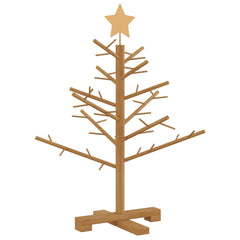 Wooden Christmas Tree with Stand Brown 29.53 in Solid pine wood
