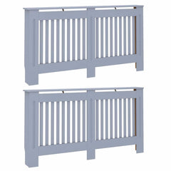 Radiator Cover 2 pcs Grey 59.84 x 7.48 x 32.09 in
