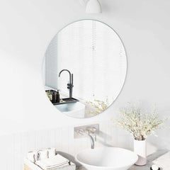 Wall Mirror Round Ø 27.56 in Tempered Glass