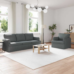 Sofa Set 2 pcs Dark Grey 79.13 x 31.50 x 33.46 in Fabric