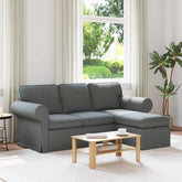 Sofa Dark Grey 76.77 x 54.33 x 31.50 in Fabric
