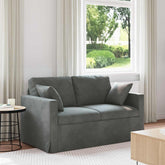 Sofa Dark Grey 54.33 x 30.71 x 31.50 in Velvet