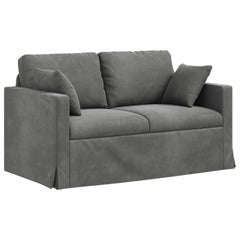 Sofa Dark Grey 54.33 x 30.71 x 31.50 in Velvet