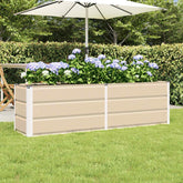 Planter Ivory 62.99 x 15.75 x 17.72 in Steel