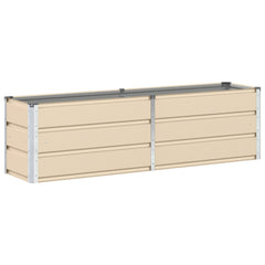Planter Ivory 62.99 x 15.75 x 17.72 in Steel