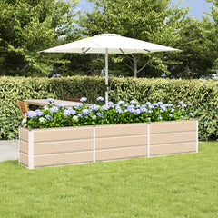 Planter Ivory 94.49 x 15.75 x 17.72 in Steel