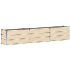 Planter Ivory 94.49 x 15.75 x 17.72 in Steel