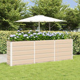 Planter Ivory 94.49 x 15.75 x 29.53 in Steel