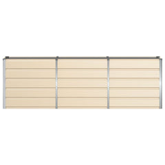 Planter Ivory 94.49 x 15.75 x 29.53 in Steel