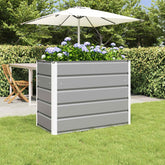 Planter Light Grey 39.37 x 19.69 x 30.31 in Galvanised Steel