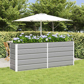 Planter Light Grey 76.77 x 19.69 x 29.53 in Galvanised Steel