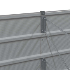 Planter Light Grey 151.57 x 19.69 x 29.53 in Galvanised Steel