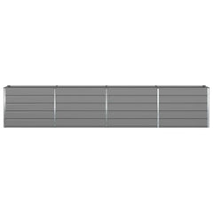 Planter Light Grey 151.57 x 19.69 x 29.53 in Galvanised Steel