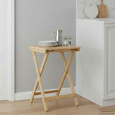 Kitchen Table Folding Natural 15.75 x 11.81 x 21.06 in Bamboo