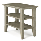 Eternity Solid Wood Narrow Side Table in Distressed Grey