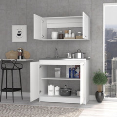 Myth 2-piece Rectangle Cabinet Set White