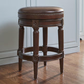 Sanctuary Wood Backless Counter-Height Swivel Barstool, 1PC