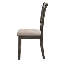 Quasar and Weathered Grey Cross Back Side Chairs (Set of 2)