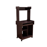 Polyxena Cart Coffee Station Computer Cart on locking castors hutch gliding shelf