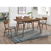 Moon Grey and Natural Walnut 5-piece Dining Set