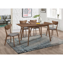 Moon Grey and Natural Walnut 5-piece Dining Set