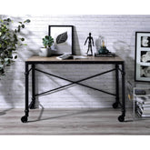 Apex Rustic Oak & Black Finish Writing Desk