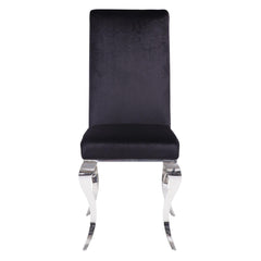 Black and Chrome Tight Back Side Chairs (Set of 2)