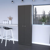 Rectangle 2-Door Storage Tall Cabinet Wenge