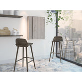 Ares Wall Foldable Table, Seven Interior Shelves, Extending Table -Light Gray