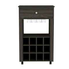 Mirage 1-Drawer 12-Bottle Wine Cabinet Carbon
