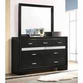Pulsar Black 7-drawer Dresser with Mirror