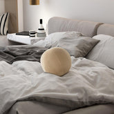 Story 12" Round Sphere Accent Ball Throw Pillow, Fawn Brown Performance Velvet