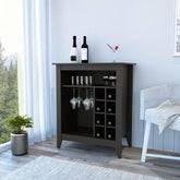 CASSANDRA E-SHOP Mojito Bar Cabinet, One Open Drawer, One Open Shelf, Black