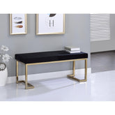Electra Black Fabric & Champagne Finish Bench