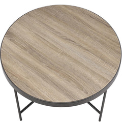Pluto Grey Oak and Black Coffee Table