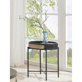 Lyra Black Finish End Table