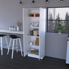 Tiara Rectangle 2-Door Storage Tall Cabinet White