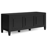 Celestia 51 inch Wide Solid Wood Storage Bench Trunk in Black