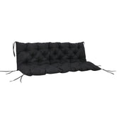59" x 38" Tufted Bench Cushion for Outdoor Furniture, 3-Seater Replacement for Swing Chair, Patio Sofa/Couch, Black
