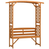 Patio Garden Bench, Wooden Bench, Outdoor Bench for Vines/Climbing Plants, Brown