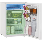 2.5 Cu.Ft Mini Fridge, Single Door Compact Refrigerator with Freezer, Adjustable Thermostat, Reversible Door, White