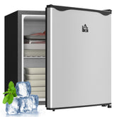 1.1 Cu.Ft Countertop Mini Freezer, Compact Upright Freezer with Removable Shelves, Silver