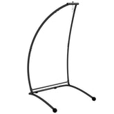 Hammock Chair Stand, C Shape Hanging Heavy Duty Metal Frame Hammock Stand for Hanging Hammock Porch Swing Chair, Indoor & Outdoor Use, Black