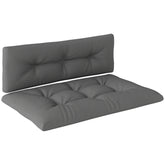 2 Seater Pallet Cushions Outdoor 3.9" Thick Replacement Cushions - Tufted Design for Garden, Patio, Dark Gray