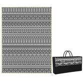 Outdoor Rug Carpet with USB Lights Reversible Patio Rug with Carry Bag for Camping 12' x 9'