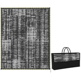 Reversible Outdoor Rug Carpet with LED Lights, Carry Bag & Ground Stakes for Backyard, Deck, Picnic, Beach, 10' x 8'