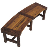 Wooden Garden Bench, Semicircular Round Outdoor Tree Bench, Wrap Around Park Bench for Yard, Patio, Deck, Lawn, Brown