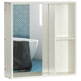 24.75" x 25.5" Bathroom Medicine Cabinet with Mirror, Storage Shelf, Over Toilet Bathroom Cabinet Wall Mounted for Living Room and Laundry Room, White