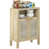 Sideboard Buffet Cabinet with Storage, Modern Accent Cabinet with Adjustable Shelf, Coffee Bar Cabinet, Natural