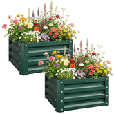 2pc 23.5" Elevated Herb & Vegetable Planting Box Kit w/ Versatile Uses, Green